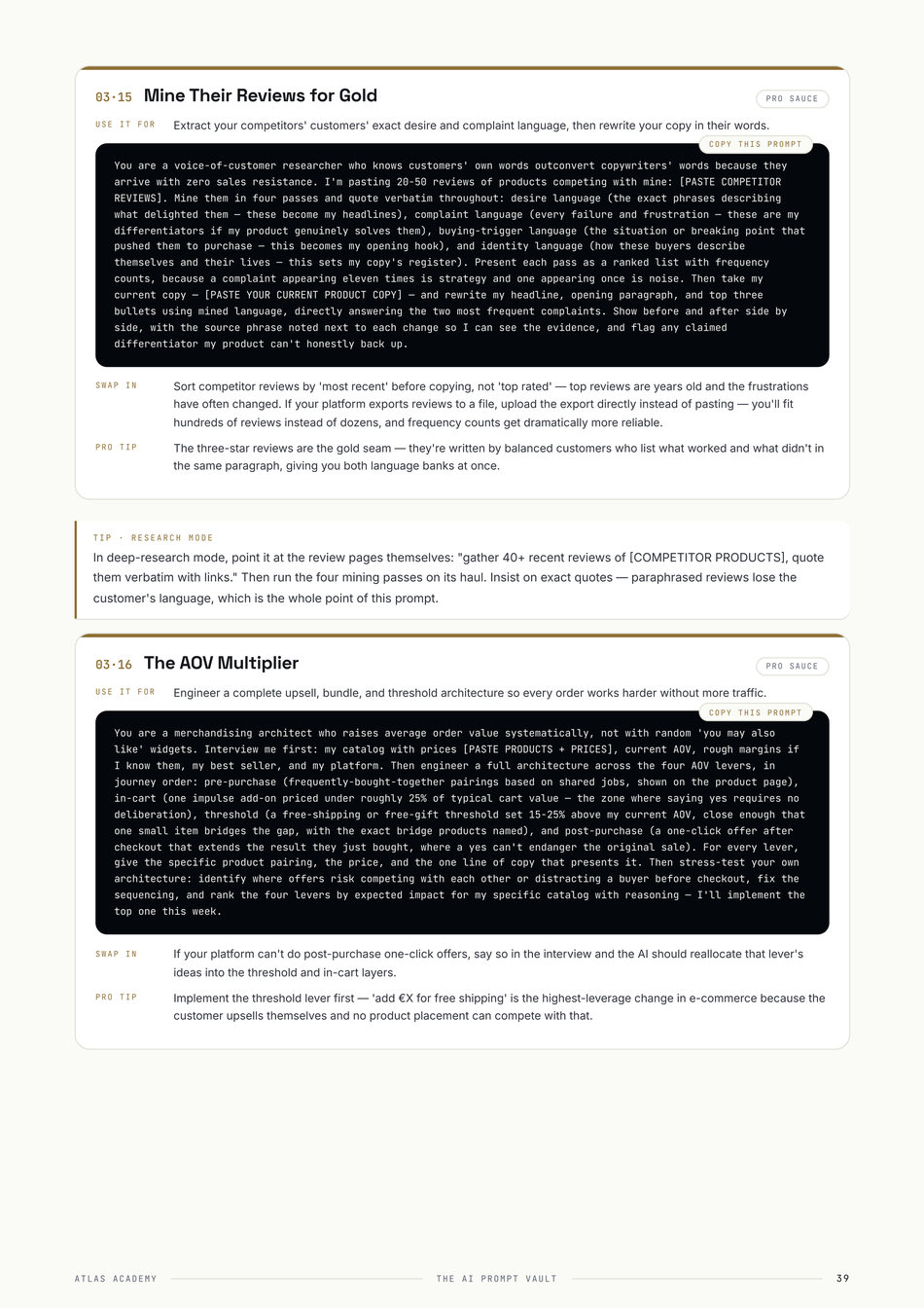 Page 39 of The AI Prompt Vault